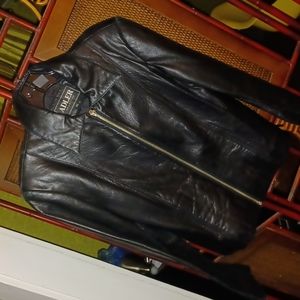 Adler black genuine lamb skin leather jacket